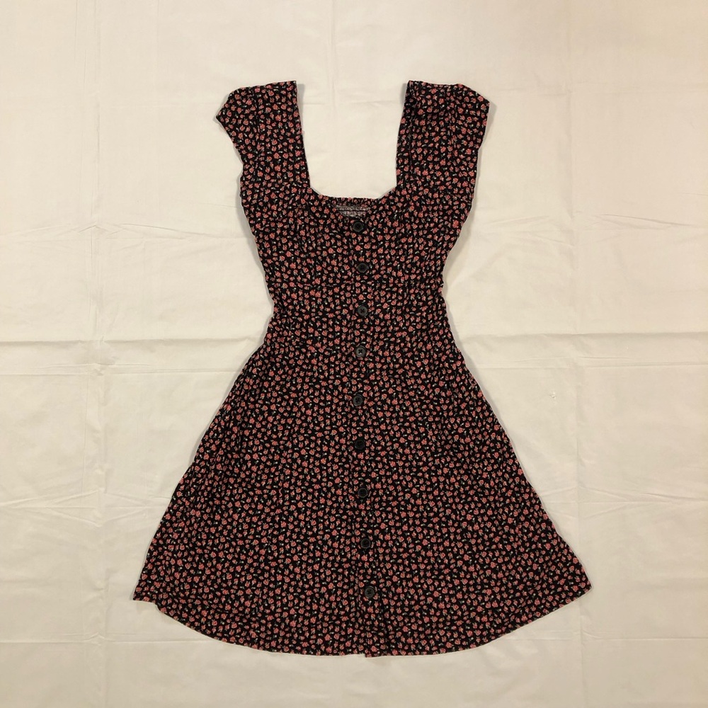 Aeropostale Women’s Flutter Sleeve Button-Front Fit & Flare Dress size XS